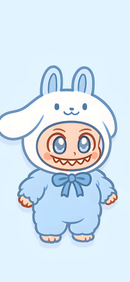 Labubu Bunny Costume Cute Wallpaper