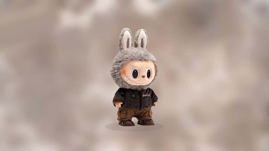 Labubu Bunny Costume Figure Wallpaper