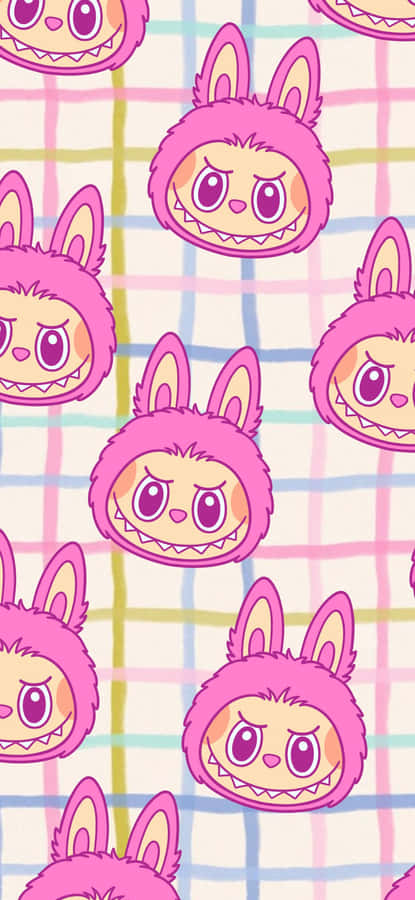 Labubu Bunny Pattern Wallpaper