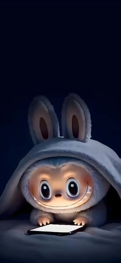 Labubu Bunny With Iphone Wallpaper