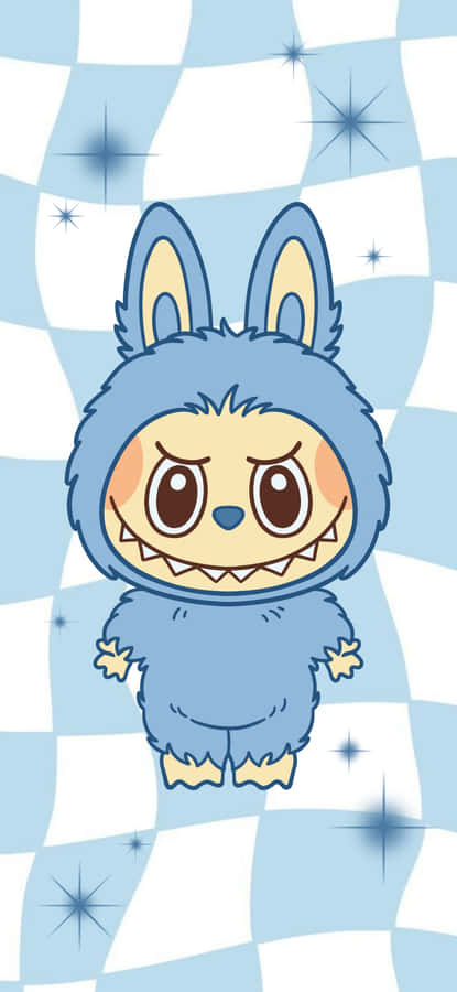 Labubu Cute Blue Bunny Wallpaper
