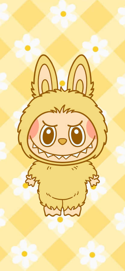 Labubu Cute Yellow Wallpaper Wallpaper