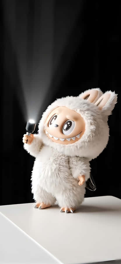 Labubu Iphone Flashlight Toy Wallpaper