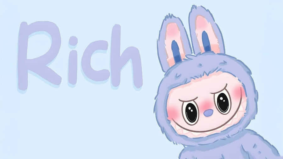 Labubu Rich Bunny Costume Wallpaper