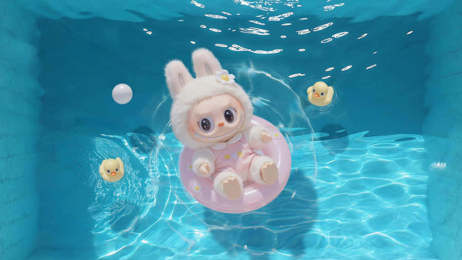 Labubu Underwater Adventure Wallpaper