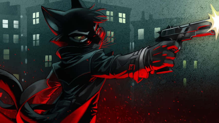 Lackadaisy_ Cat_ Gangster_ Shooting Wallpaper