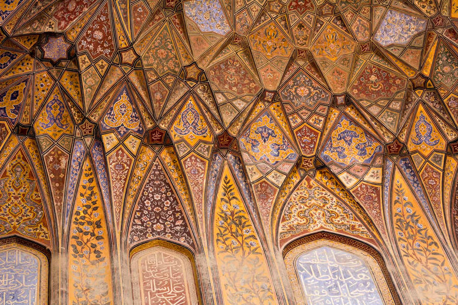 Lahore Wazir Khan Vaulted Ceiling Wallpaper