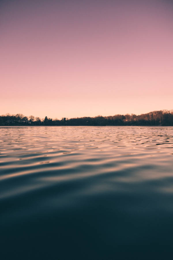 Lake Under Purple Sky Wallpaper