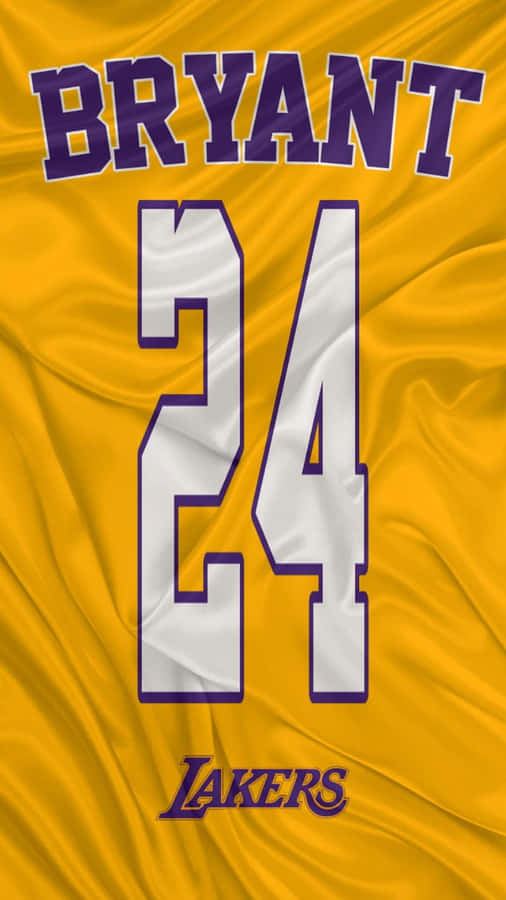 Lakers Yellow Jersey Number24 Wallpaper