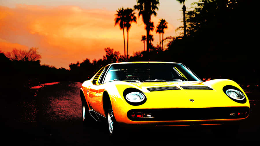 Lamborghini Miura - Classic Elegance And Power Unleashed Wallpaper