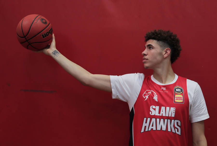 Lamelo Ball Slam Hawks Photography Wallpaper