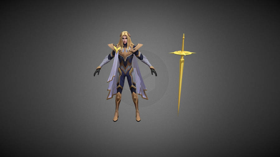 Lancelot Mobile Legend Model With Sword Wallpaper