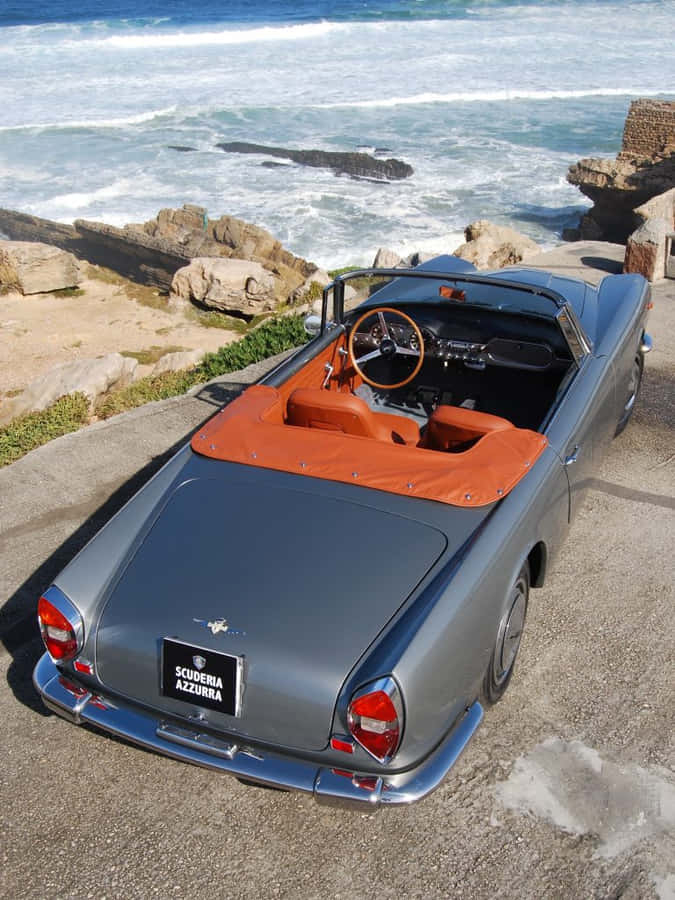 Lancia Flaminia Convertible Coastal View Wallpaper