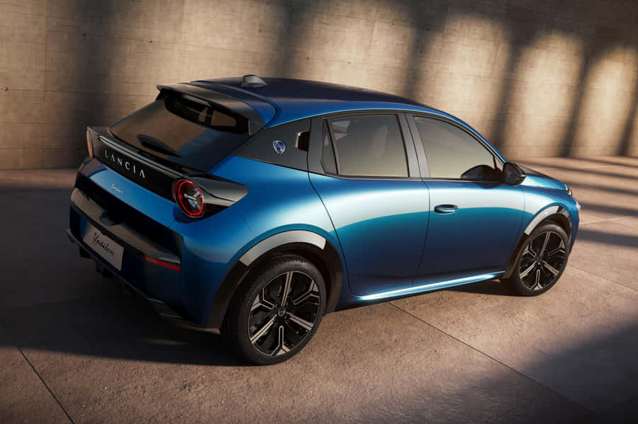 Lancia Ypsilon Blue Hatchback Wallpaper
