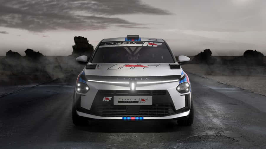 Lancia Ypsilon Rally Car Front View Wallpaper