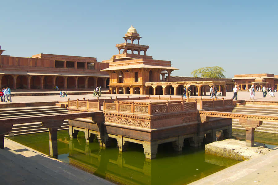 Landmark In Birbal Bhavan In Fatehpur Sikri Wallpaper
