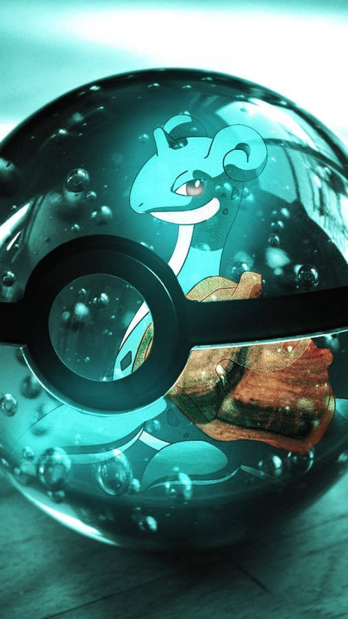 Lapras Inside Poké Ball Wallpaper