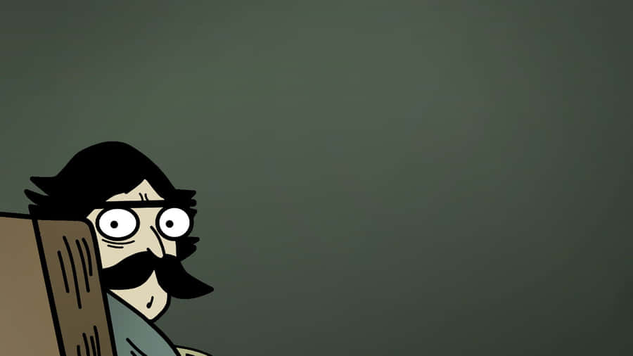 Laptop Stressed Mustached Man Meme Wallpaper