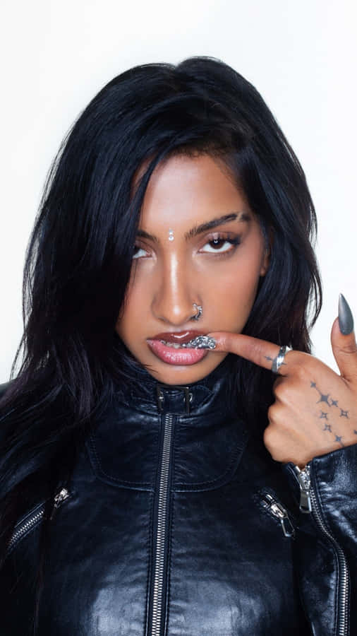 Lara Katseye Edgy Fashion Look Wallpaper