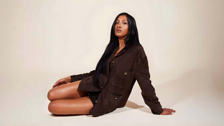 Lara Katseye Fashion Portrait Wallpaper