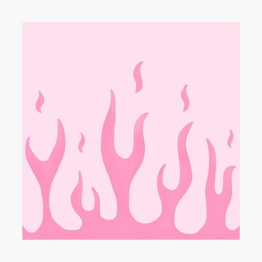 Large Strokes Of Pink Flames Wallpaper