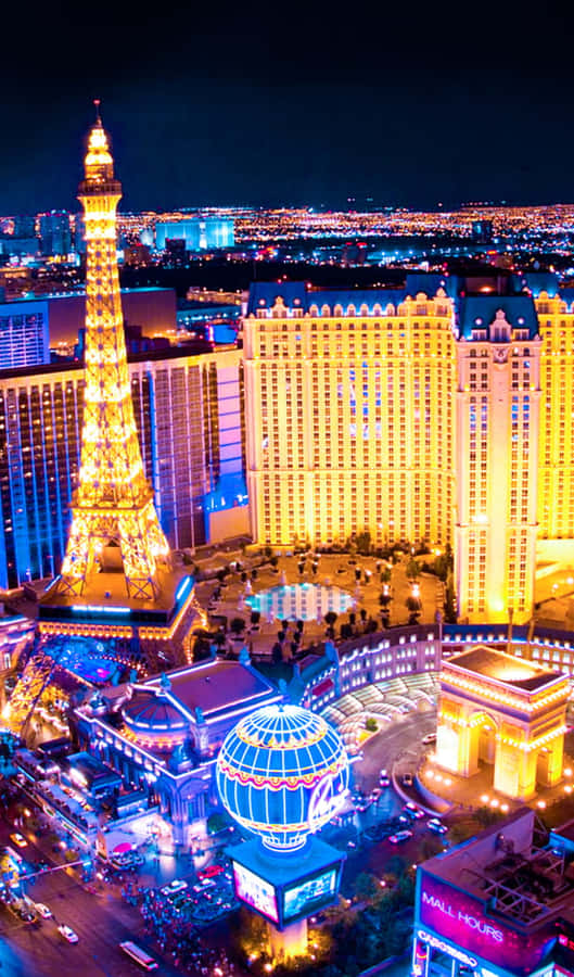 Las Vegas At Night - A Glittering Spectacle Wallpaper