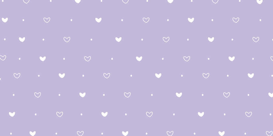 Lavender Hearts Pattern Background Wallpaper