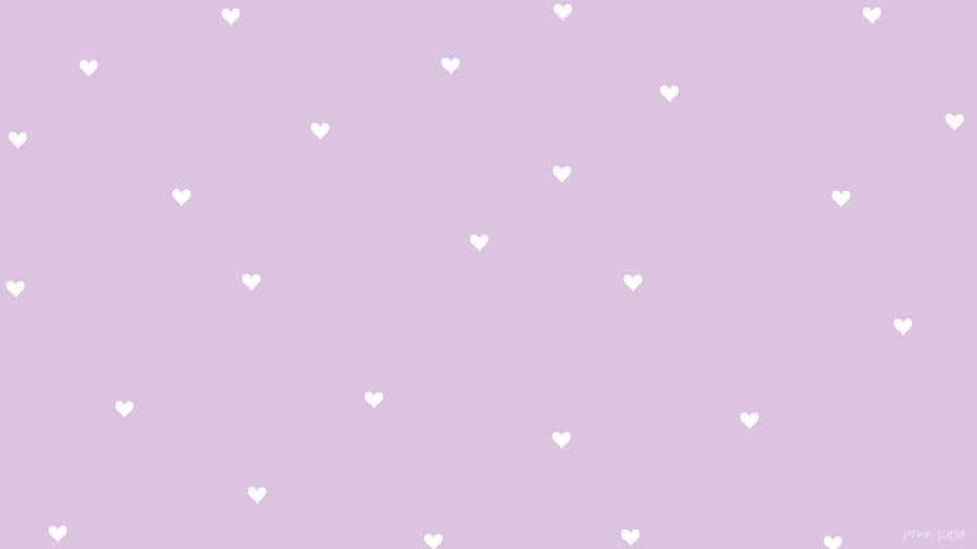 Lavender Hearts Pattern Wallpaper