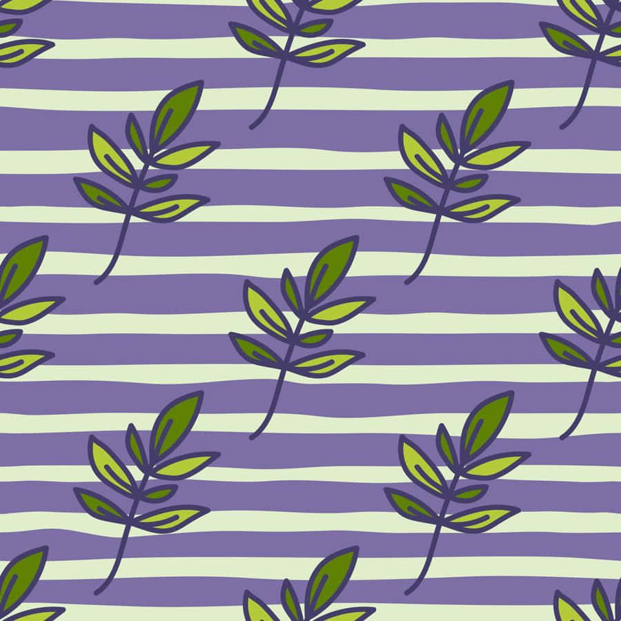 Lavender Leaves Pattern Background Wallpaper