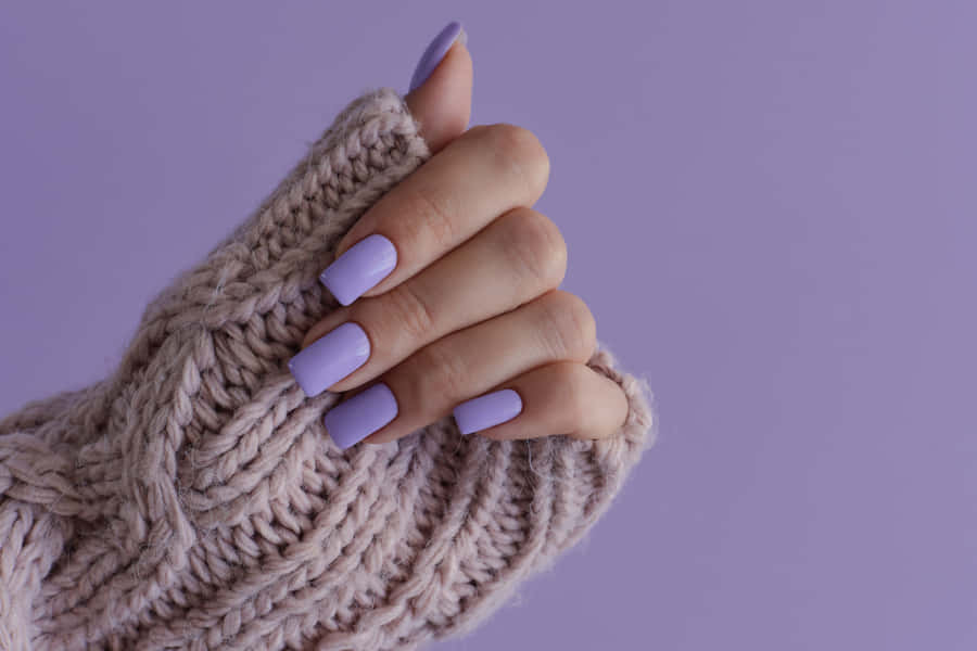 Lavender Nails Knitted Sweater Wallpaper