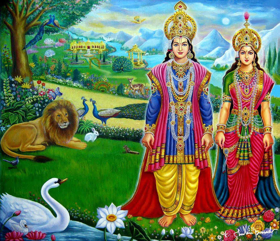 Laxmi Narayan In The Woods Wallpaper