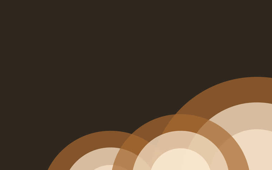 Layered Circle Minimalist Brown Aesthetic Wallpaper