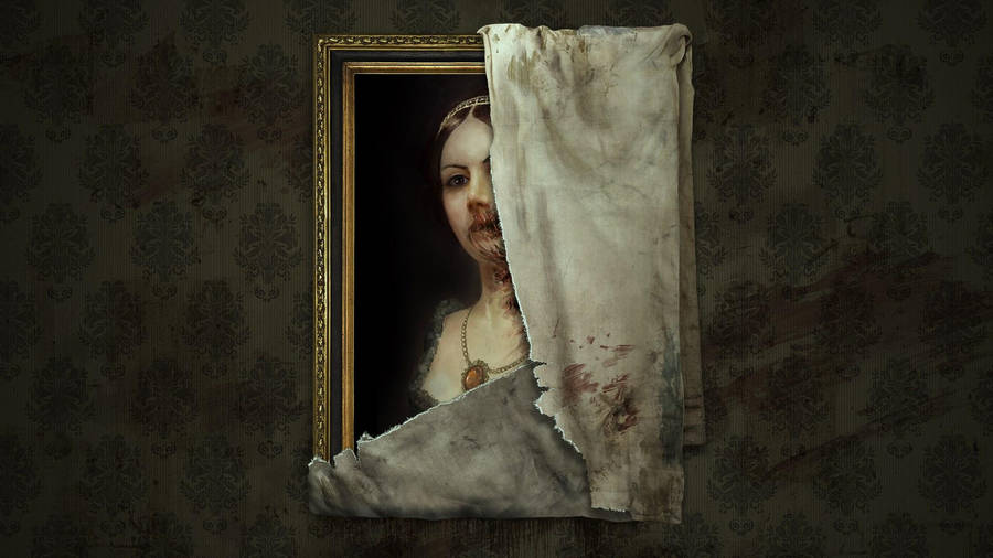 Layers Of Fear Cloth Covering Painting Wallpaper