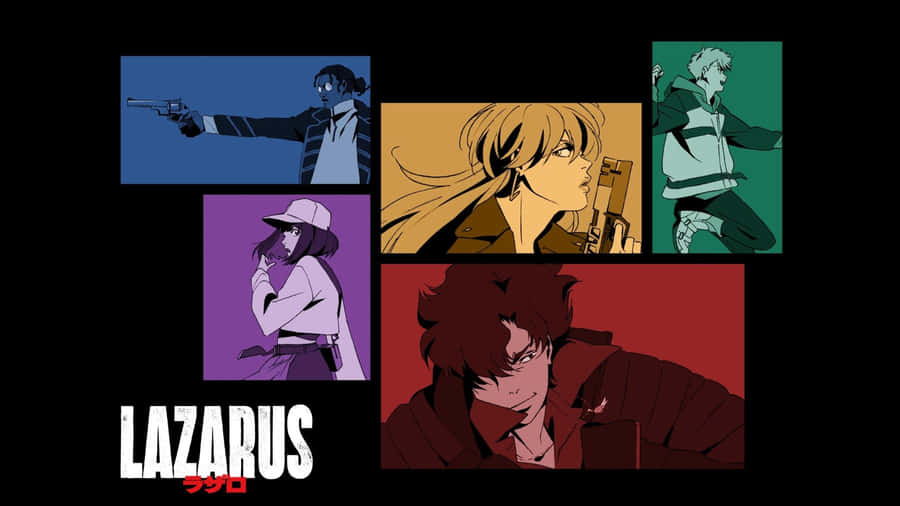 Lazarus Anime Character Collage Wallpaper