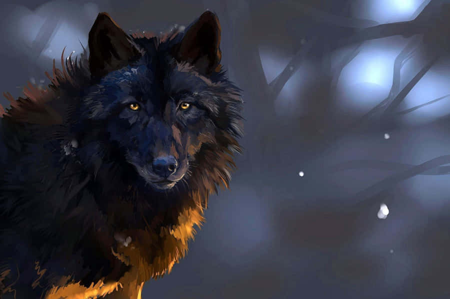 Leader Of The Pack - Alpha Wolf In Its Natural Habitat Wallpaper