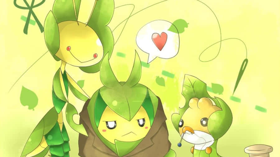 Leavanny Sewing A Suit For Swadloon Wallpaper