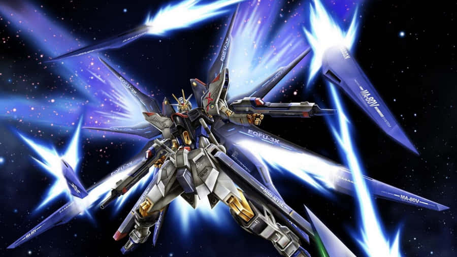 Legendary_ Mobile_ Suit_in_ Space Wallpaper