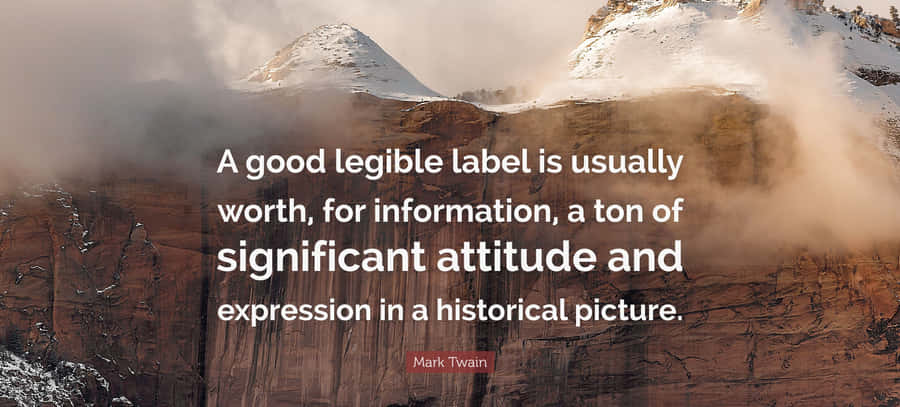 Legible Label Quote Wallpaper