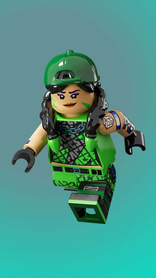 Lego Female Superhero Action Pose Wallpaper