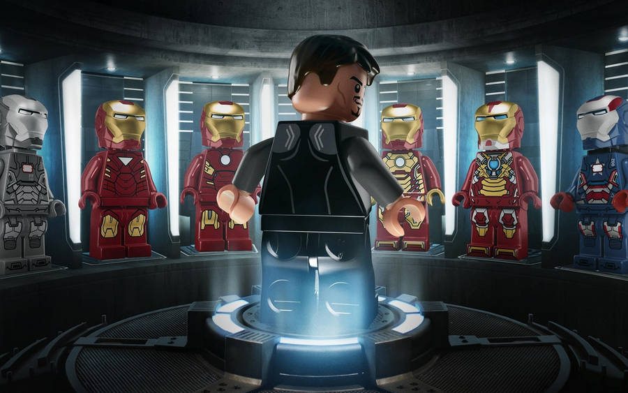 Lego Tony Stark Iron Man Superhero Wallpaper