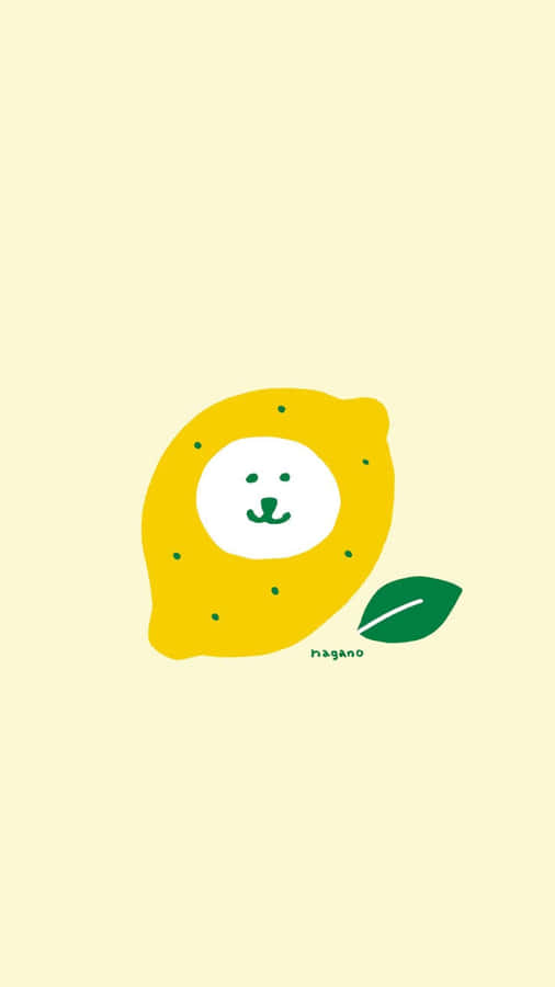 Lemon Bear Illustration Wallpaper