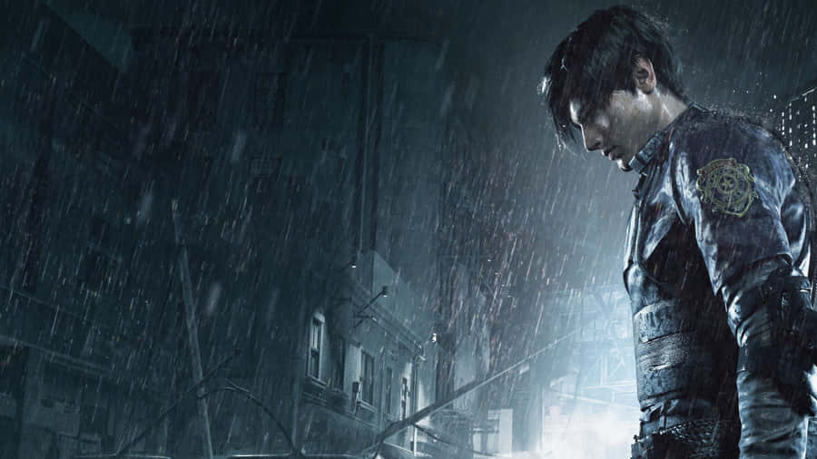 Leon In Resident Evil 2 Wallpaper