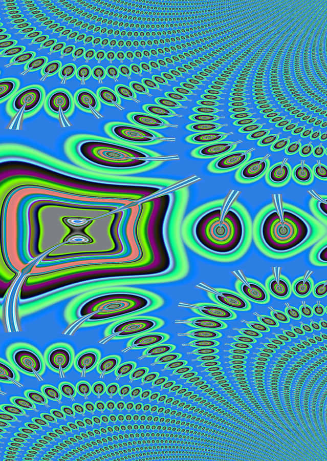 Let Your Mind Drift Away With This Stunning Trippy Blue Landscape Wallpaper