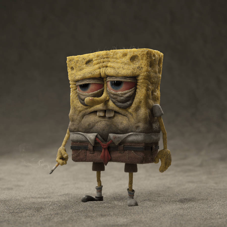 Lethargic, Old, And Depressed Spongebob Wallpaper