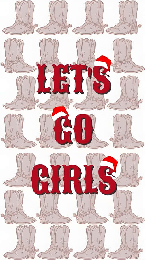 Lets Go Girls Christmas Wallpaper