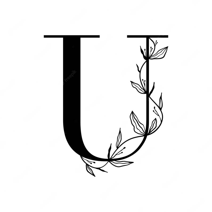 Letter U With Vines Wallpaper