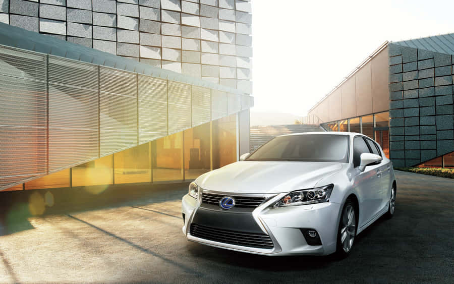 Lexus Ct 200h Hybrid Luxury Hatchback In Silver Wallpaper
