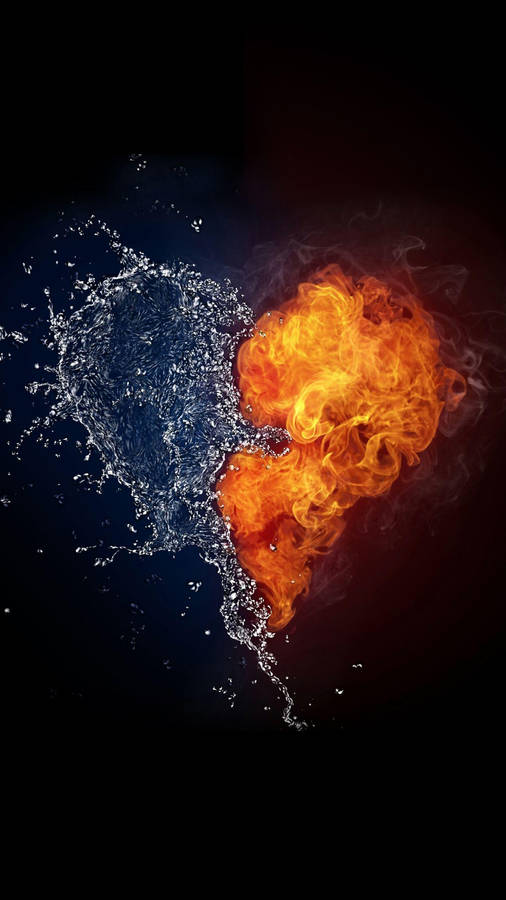 Lg Phone Fiery Heart Wallpaper