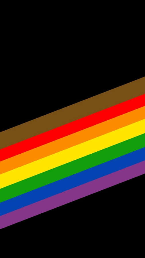 Lgbt Pride Rainbow In Diagonal Iphone Wallpaper