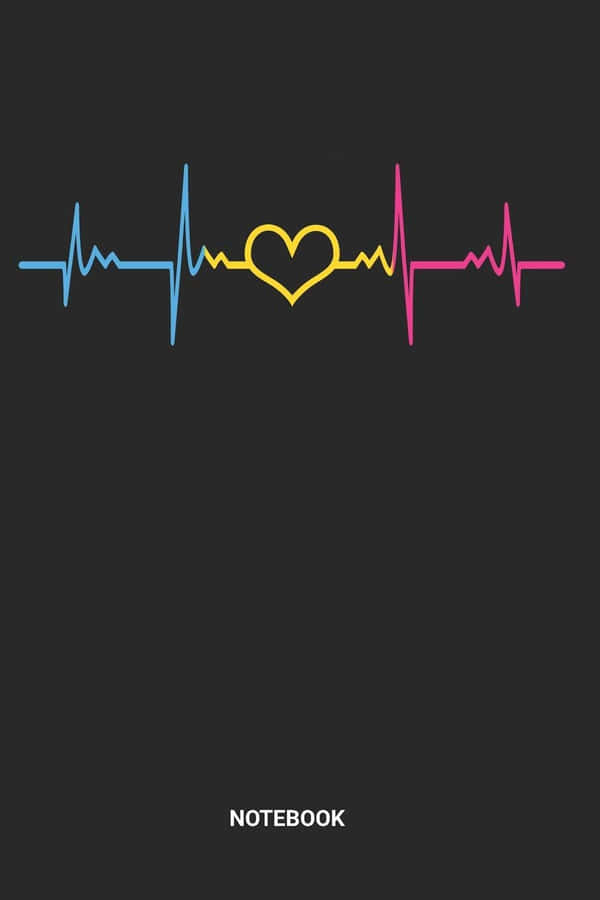 Lgbtq Pan Flag Heartbeat Notebook Wallpaper